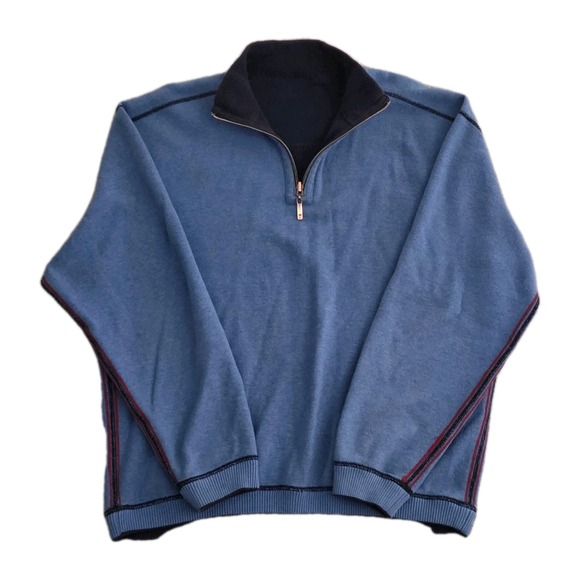 Tommy Bahama Reversible Sweater Mens Pullover 1/4 Zip Longsleeve XL - Picture 3 of 8